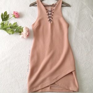 ASTR Pink Tulip Front Dress